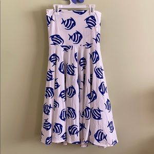 JCrew fish patterned interchangeable dress/skirt